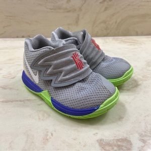 Nike Kyrie 5 Wolf Grey Lime Blast Kybrid Toddler Sneakers Size 5C